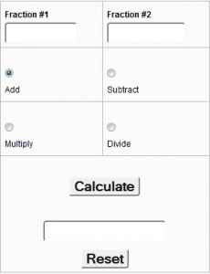 online fractions calculator "online calculator"